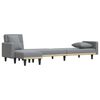 vidaXL Schlafsofa in L-Form Hellgrau 275x140x70 cm Stoff