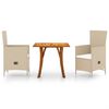 vidaXL 3-tlg. Garten-Essgruppe Beige