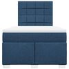 vidaXL Boxspringbett mit Matratze Blau 120x190 cm Stoff