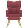vidaXL Relaxsessel mit Hocker Weinrot Stoff