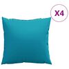 vidaXL Sofakissen 4 Stk. Blau 60x60 cm Stoff