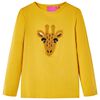 Kinder-Langarmshirt Dunkles Ocker 116