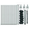 vidaXL Zaunpfosten Gr&uuml;n 25 x 0,6 m (40 x 40 mm Maschen) Stahl und PVC