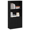 vidaXL B&uuml;cherregal Schwarz Eichen-Optik 60x24x120 cm Holzwerkstoff