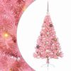 vidaXL K&uuml;nstlicher vorbeleuchteter Weihnachtsbaum Rosa 120 cm PVC
