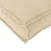 vidaXL Palettenkissenset 2 pcs Beige Oxford-Stoff