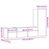 vidaXL TV-Wandschränke 3 Stk. Altholz-Optik Holzwerkstoff