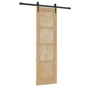 vidaXL Schiebet&uuml;r ORKDAL 61 x 198,5 cm Massives Kiefernholz Natur