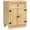 vidaXL Schrank SKI Honigbraun 60 x 46 x 81,5 cm Massives Kiefernholz