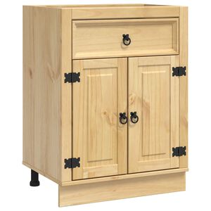 vidaXL Schrank SKI Honigbraun 60 x 46 x 81,5 cm Massives Kiefernholz