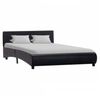 vidaXL Bettgestell mit LED Schwarz Kunstleder 140&times;200 cm