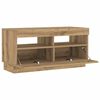 vidaXL TV-Schrank mit LED-Leuchten Artisan-Eiche 80x35x40 cm