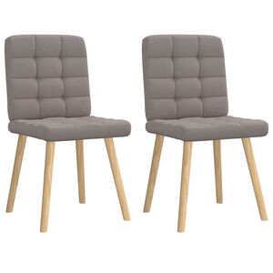 vidaXL Esszimmerst&uuml;hle 2 Stk. Taupe Stoff