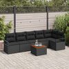 vidaXL Garten-Sofa-Set 7 pcs Schwarz