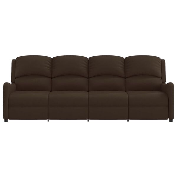 vidaXL 4-Sitzer Massagesessel Braun Glänzend Kunstleder