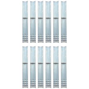 vidaXL Bodenanker L-Form f&uuml;r Spielturm 12 Stk. Stahl 5 x 5 x 50 cm