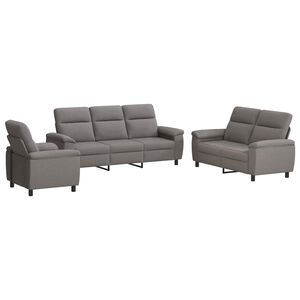 vidaXL Sofa-Set 3 pcs Taupe Stoff