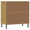 vidaXL Sideboard OSLO mit 3 Schubladen Braun 77x40x79,5 cm Massivholz