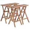 vidaXL Klappbare Barhocker 4 Stk. Massivholz Teak