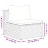 vidaXL 4-tlg. Garten-Sofagarnitur mit Kissen Braun Poly Rattan