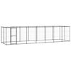 vidaXL Outdoor-Hundezwinger mit &Uuml;berdachung Stahl 16,94 m&sup2;