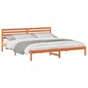 vidaXL Bettrahmen Wachsbraun 200 x 220 cm Massives Kiefernholz