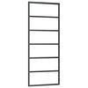 vidaXL Schiebet&uuml;r ESG-Glas und Aluminium 76x205 cm Schwarz
