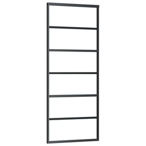 vidaXL Schiebet&uuml;r ESG-Glas und Aluminium 76x205 cm Schwarz