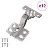 vidaXL Scharnier 12 stk. Nickel 85 x 52,5 x 9,5 mm Eisen