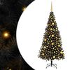 vidaXL Weihnachtsbaum mit 300 LEDs mit St&auml;nder Schwarz 180 cm PVC