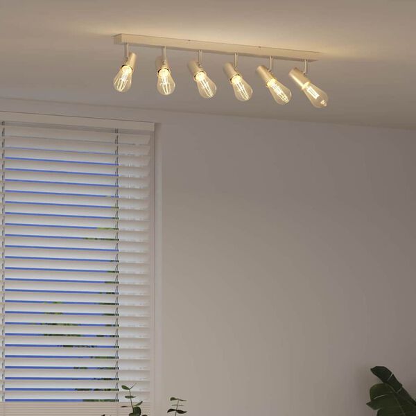 vidaXL Deckenstrahler mit Strahlern Nickel 73 x 6,5 x 11,5 cm Metall