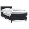 vidaXL Boxspringbett mit Matratze Schwarz 100x210 cm Samt