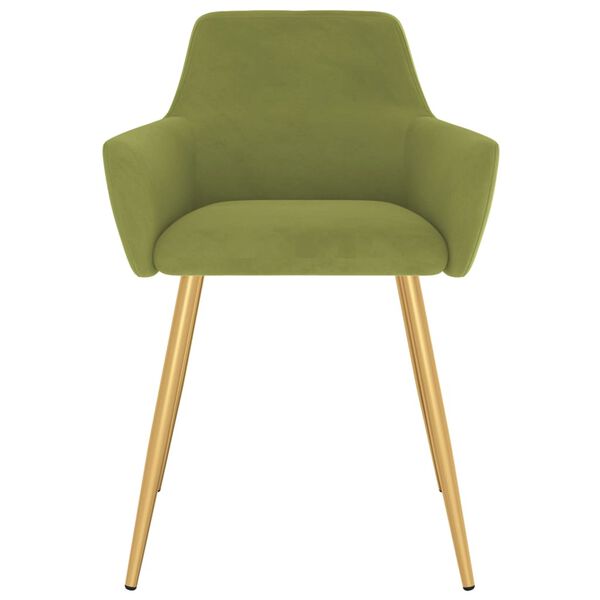 vidaXL Esszimmerst&uuml;hle 2 Stk. Hellgr&uuml;n Samt