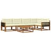 vidaXL Outdoor-Sofagarnitur 6 stk. Natur und Creme
