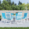 vidaXL Gartenstuhlauflagen f&uuml;r Hochlehner 6 Stk. T&uuml;rkis 120x50x7cm