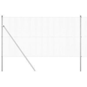 vidaXL Zaunpfosten Silber 50 x 1 m (12 x 12 mm Netz) Stahl