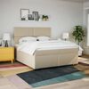 vidaXL Boxspringbett mit Matratze Creme 180x200 cm Stoff