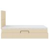 vidaXL Aufbewahrungsbett mit Matratze Creme 120 x 200 cm Kunstleder