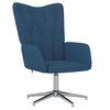 vidaXL Relaxsessel mit Hocker Blau Stoff