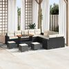 vidaXL Gartensofa-set 14 pcs Schwarz Poly-Rattan