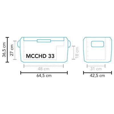 Mestic Kühlbox Kompressor MCCHD-33 Schwarz 31 L