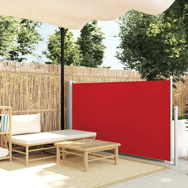 vidaXL Ausziehbare Seitenmarkise 120x300 cm Rot