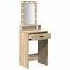vidaXL Schminktisch mit Speicher Braun 50 x 41 x 140 cm Holzwerkstoff