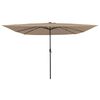 vidaXL Garten-Sonnenschirm Taupe 295 x 295 x 245 cm