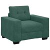 vidaXL Sofa 3 pcs Dunkelgrün Leinenmischgewebe