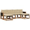 vidaXL Outdoor-Sofagarnitur mit Kissen 6 pcs Natur und Beige