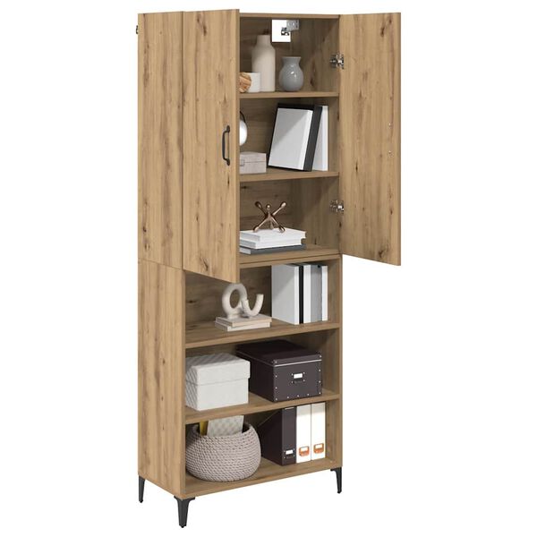 vidaXL Highboard Artisan-Eiche 69,5 x 34 x 180 cm Holzwerkstoff