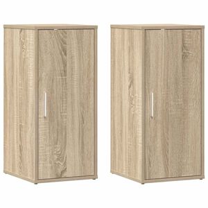 vidaXL Schuhschr&auml;nke 2 Stk. Sonoma-Eiche 32x35x70 cm Holzwerkstoff