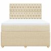 vidaXL Boxspringbett mit Matratze Creme 140x200 cm Stoff