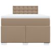 vidaXL Boxspringbett Matratze Cappuccino-Braun 120x190 cm Kunstleder